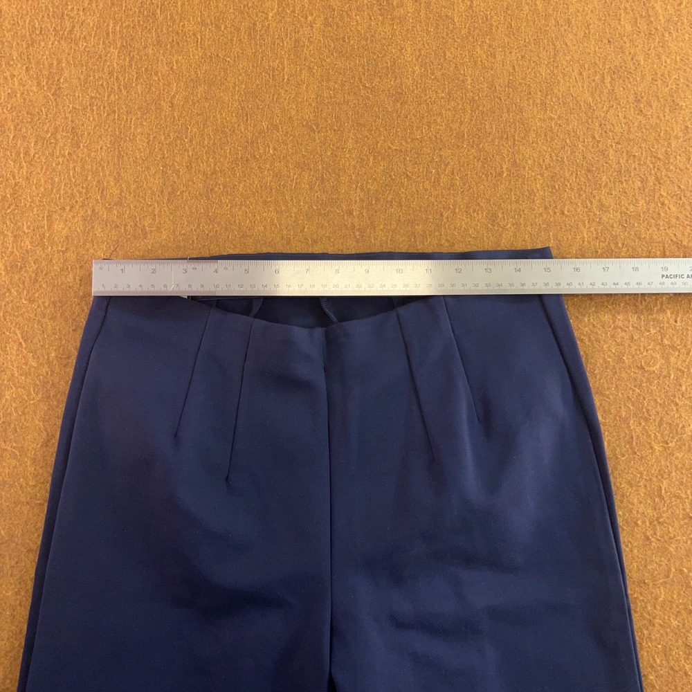 Banana Republic Womens Large Navy Blue Pleated Ponte Knit Wide Leg Pants NWT - Picture 4 of 9